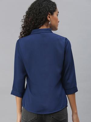 shirt collar solid regular shirt - 18390872 - Standard Image - 3