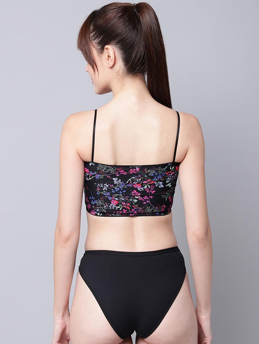 black printed bra and panty set - 18390954 - Zoom Image - 3