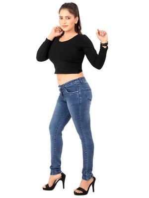 mid rise stone washed jean - 18391004 - Standard Image - 3