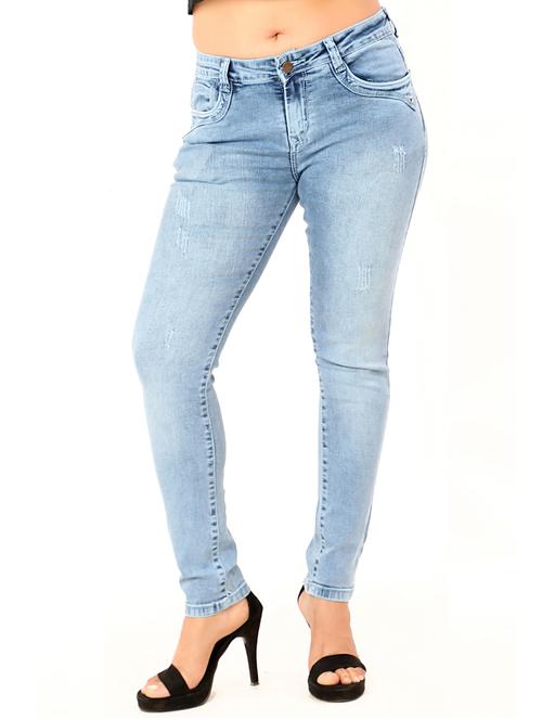 mid rise distress washed jean - 18391026 - Standard Image - 1