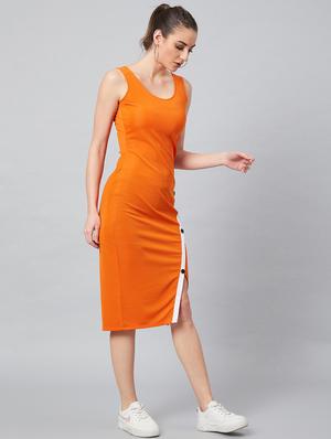 sleeveless solid sheath dress - 18391228 - Standard Image - 2