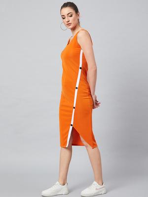sleeveless solid sheath dress - 18391228 - Standard Image - 3