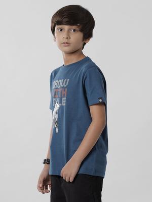 blue printed regular tee - 18391618 - Standard Image - 2