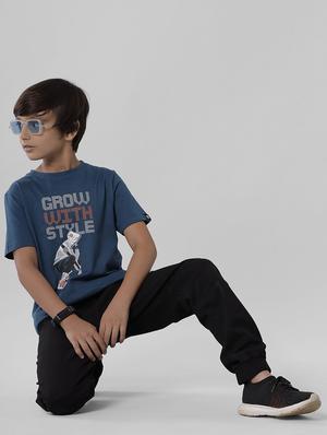blue printed regular tee - 18391618 - Standard Image - 4