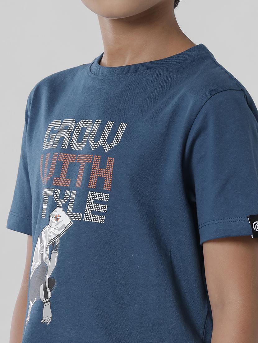 blue printed regular tee - 18391618 - Zoom Image - 6