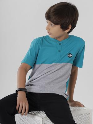 green color block regular t-shirt - 18391619 - Standard Image - 5