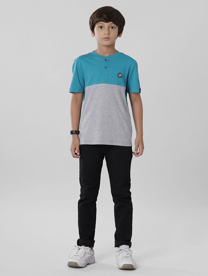 green color block regular t-shirt - 18391619 - Zoom Image - 4