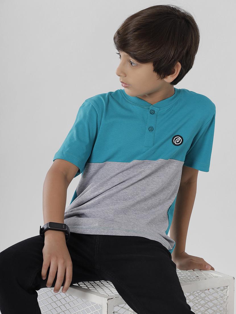 green color block regular t-shirt - 18391619 - Zoom Image - 5