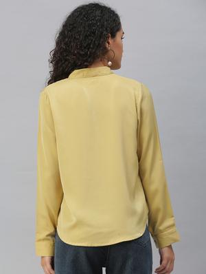 v-neck solid regular top - 18392031 - Standard Image - 3