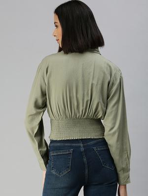 long sleeved solid regular top - 18392329 - Standard Image - 3