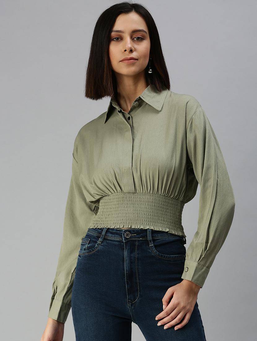 long sleeved solid regular top - 18392329 - Zoom Image - 1