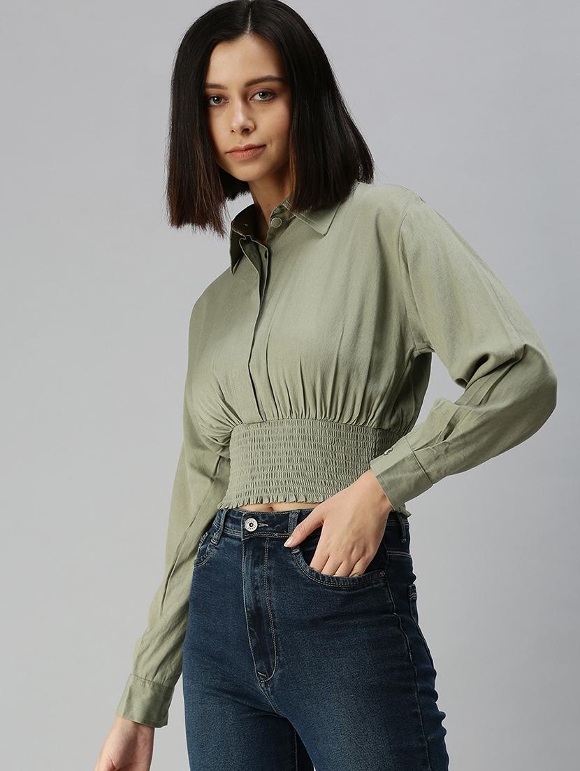 long sleeved solid regular top - 18392329 - Zoom Image - 2