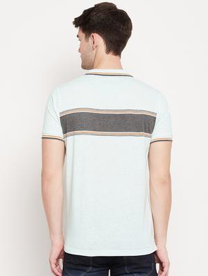 light-blue striped polo t-shirt - 18393219 - Standard Image - 3