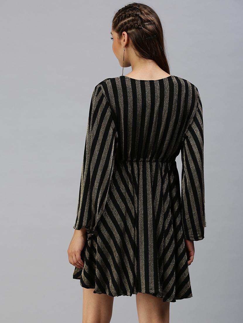 v-neck striped empire line dress - 18393329 - Zoom Image - 3