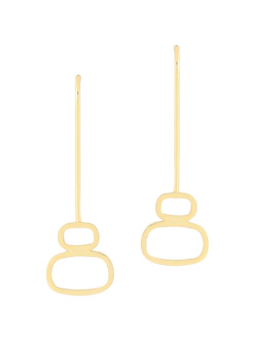 gold brass studs earring - 18393355 - Standard Image - 1