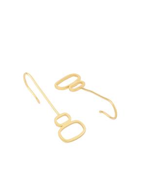 gold brass studs earring - 18393355 - Standard Image - 4