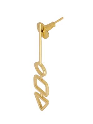 gold brass studs earring - 18393359 - Standard Image - 3