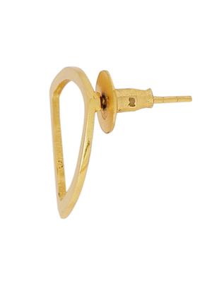 gold brass studs earring - 18393391 - Standard Image - 3
