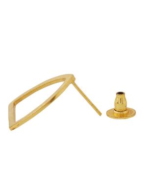 gold brass studs earring - 18393391 - Standard Image - 5