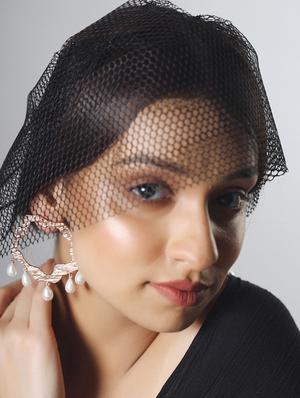 pink brass studs earring - 18393393 - Standard Image - 5