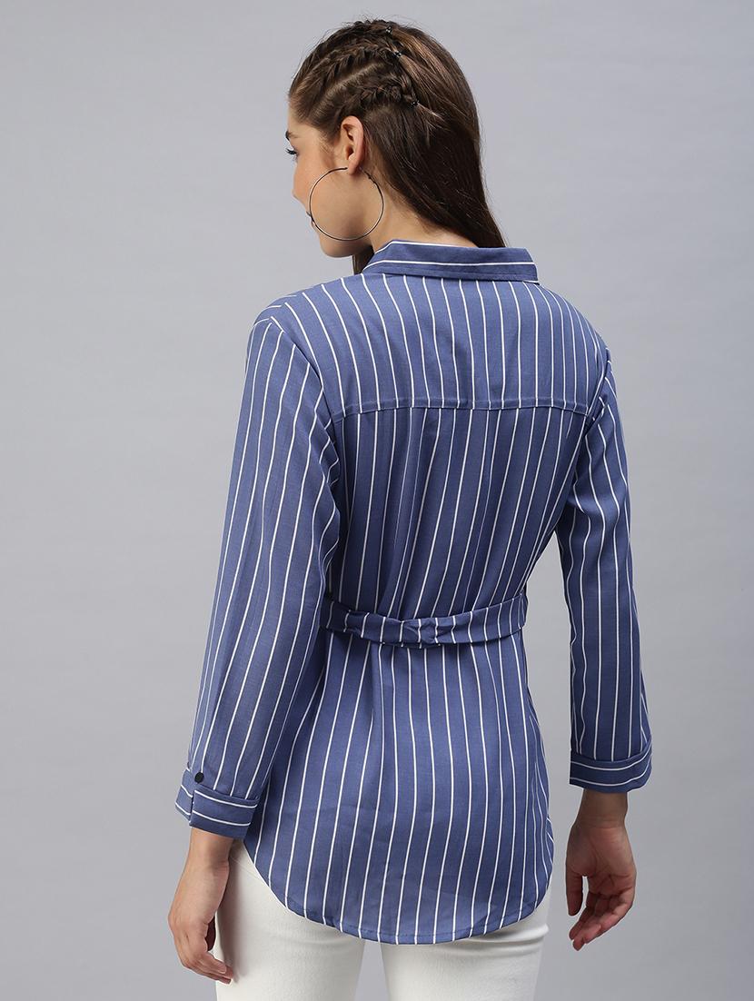 long sleeved striped regular shirt - 18393460 - Zoom Image - 3