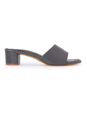 grey synthetic slip on sandals - 18393504 - Standard Image - 3