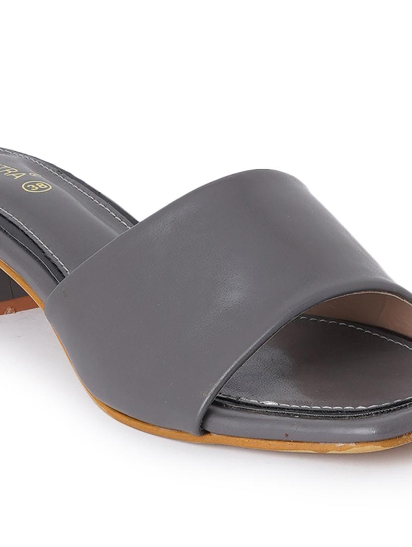 grey synthetic slip on sandals - 18393504 - Zoom Image - 7
