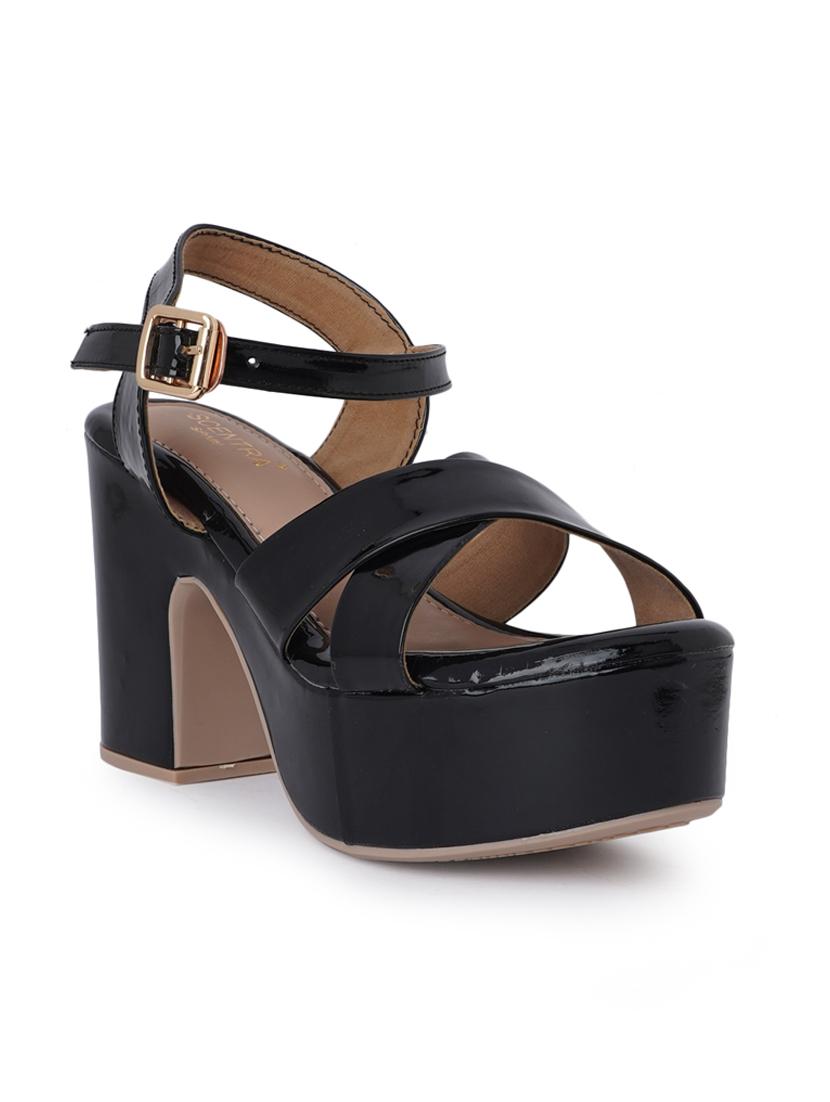 black synthetic slip on sandals - 18393510 - Zoom Image - 2