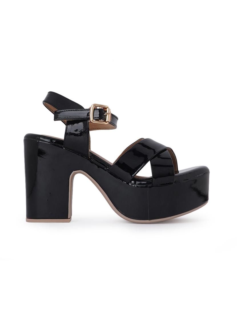 black synthetic slip on sandals - 18393510 - Zoom Image - 3