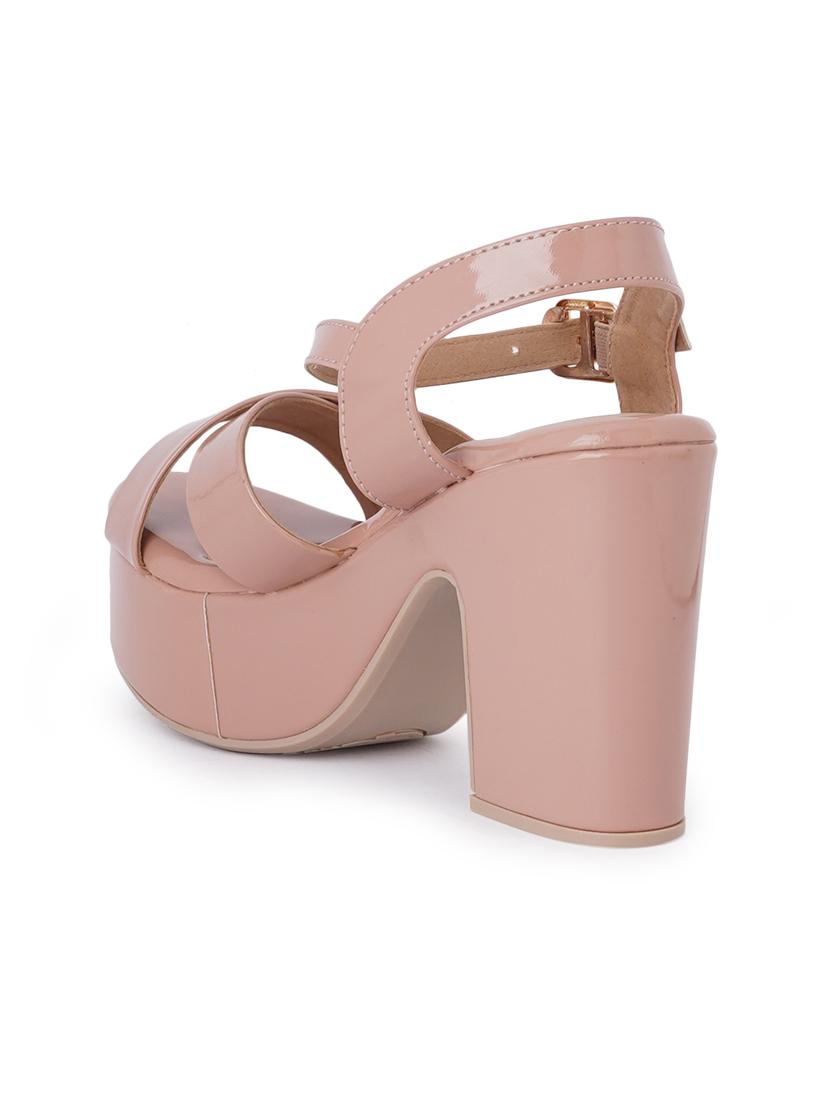 nude synthetic slip on sandals - 18393511 - Zoom Image - 4