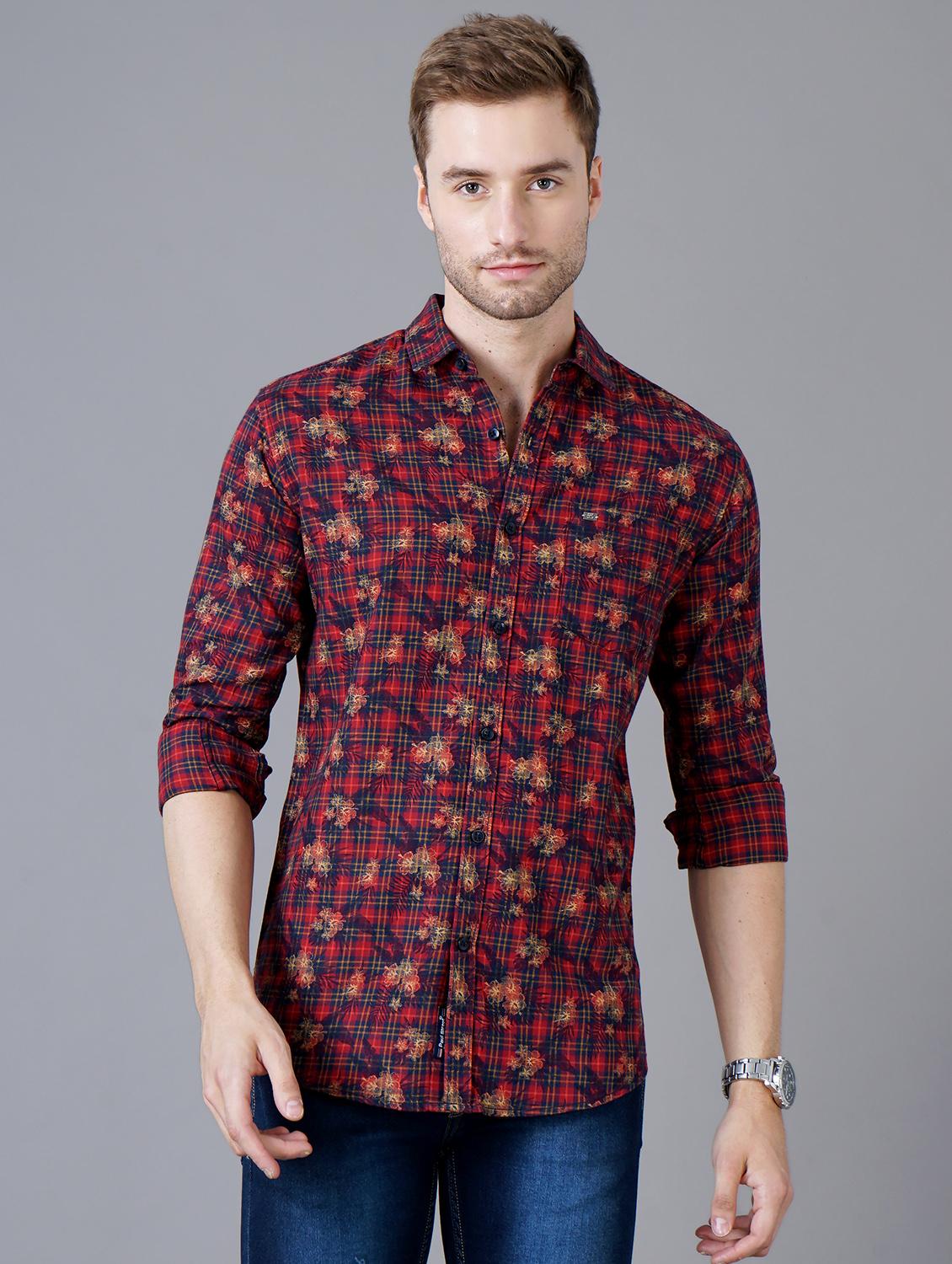 red checkered casual shirt - 18393610 - Zoom Image - 1