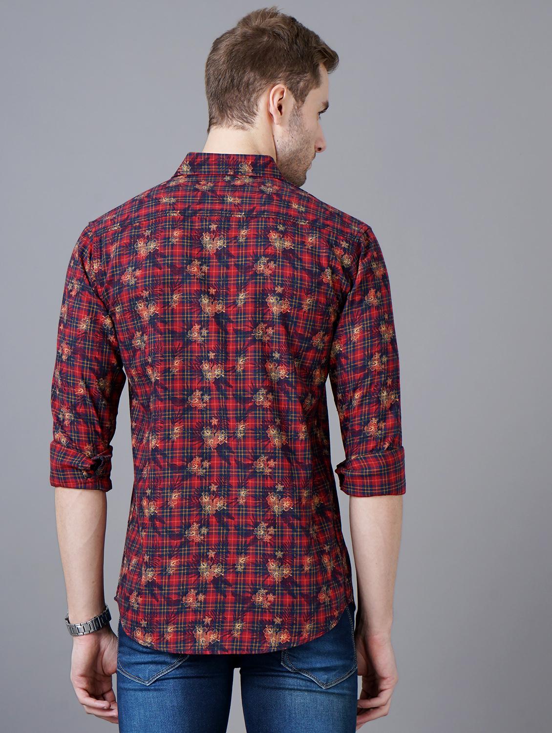 red checkered casual shirt - 18393610 - Zoom Image - 3