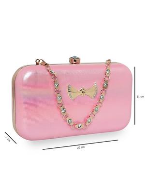 pink embellished box clutch - 18393918 - Standard Image - 5