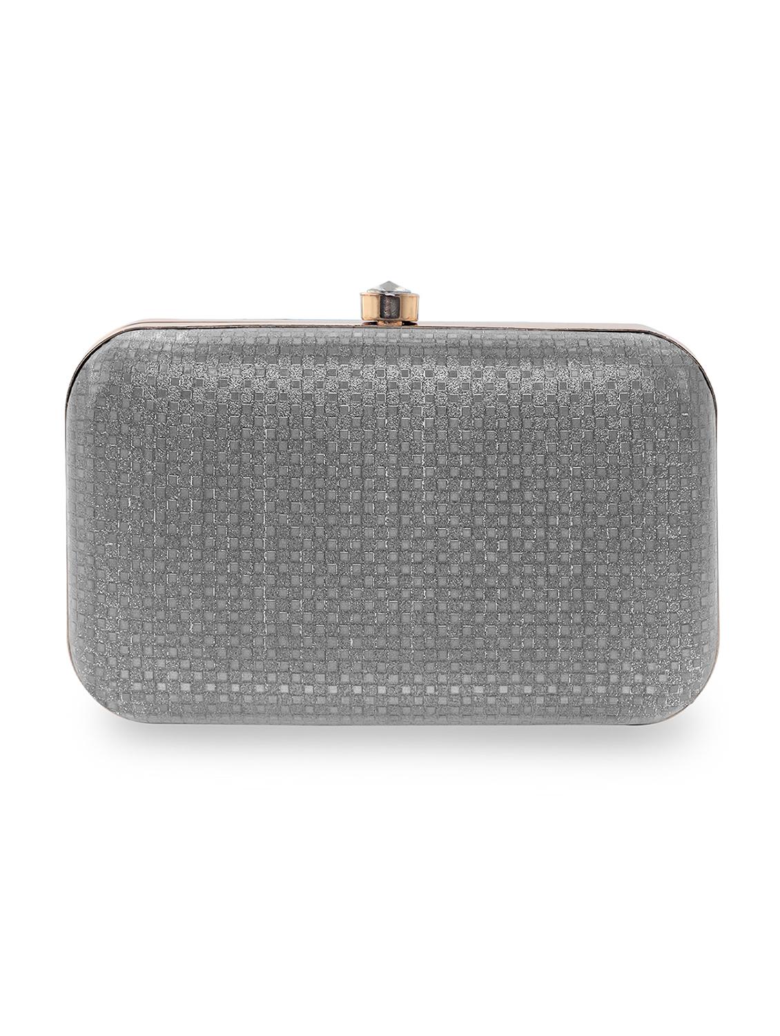 grey printed box clutch - 18393937 - Zoom Image - 2
