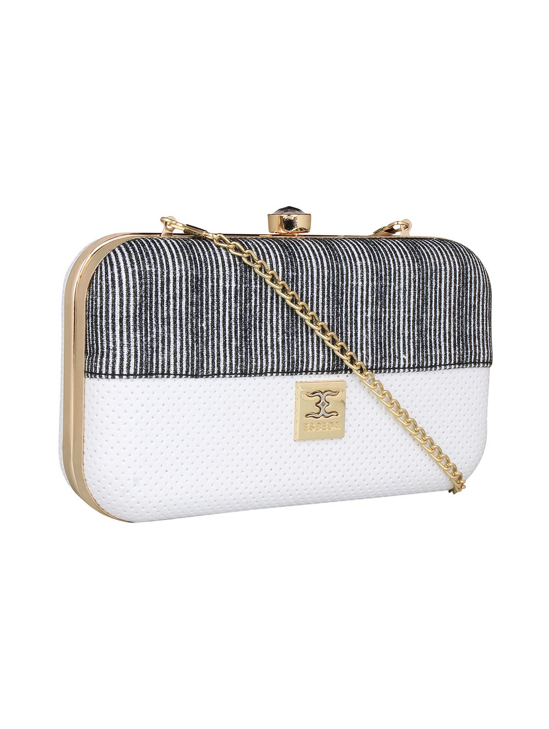 white textured box clutch - 18393953 - Zoom Image - 5