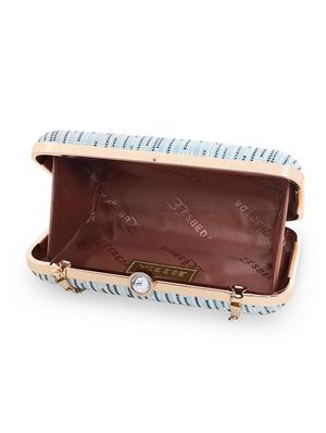 blue printed box clutch - 18394003 - Standard Image - 3