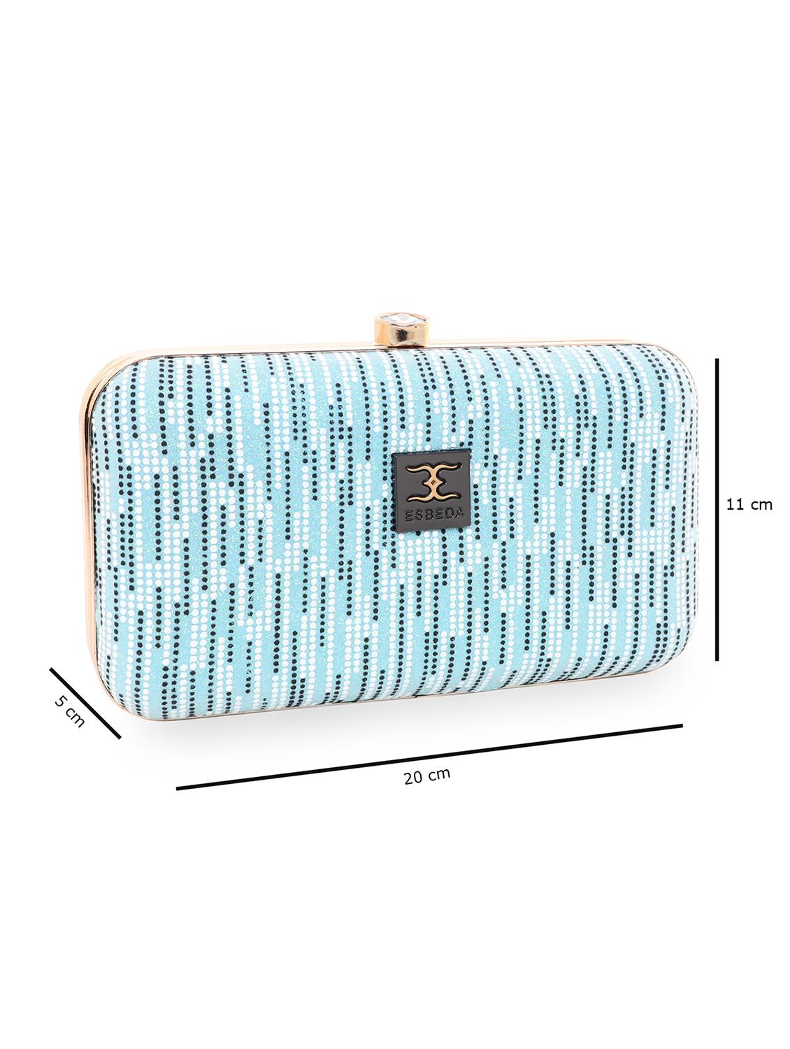 blue printed box clutch - 18394003 - Zoom Image - 5