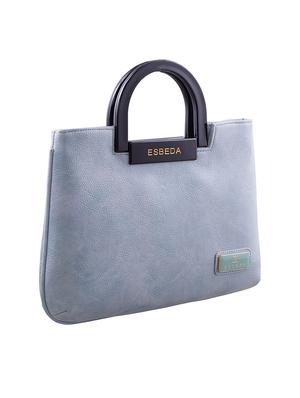 blue leatherette (pu) regular handbag - 18394050 - Standard Image - 3