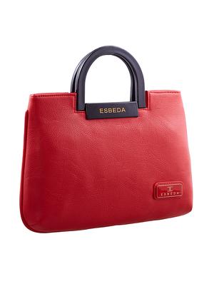 red leatherette (pu) regular handbag - 18394053 - Standard Image - 3