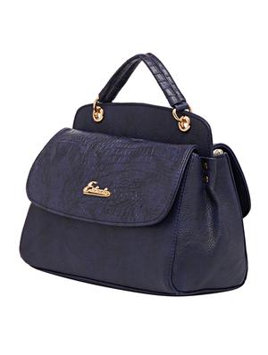blue leatherette (pu) regular handbag - 18394257 - Standard Image - 3