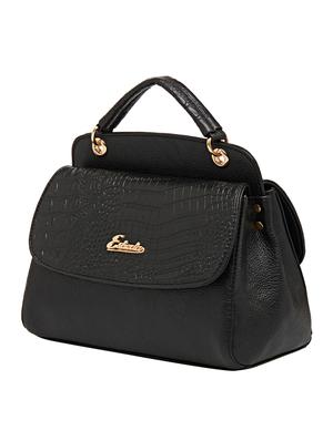 black leatherette (pu) regular handbag - 18394259 - Standard Image - 3