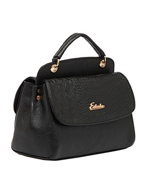 black leatherette (pu) regular handbag - 18394259 - Standard Image - 4