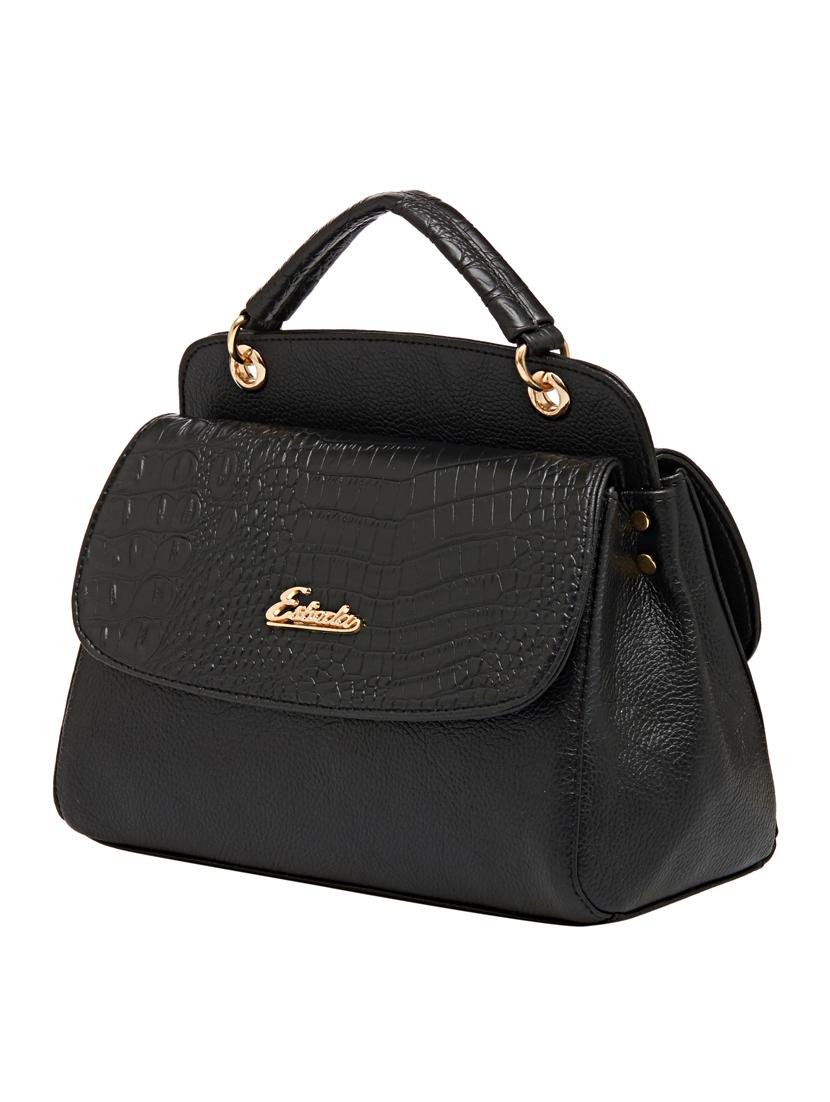 black leatherette (pu) regular handbag - 18394259 - Zoom Image - 3