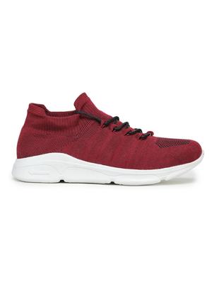 women maroon lace-up sports shoe - 18394568 - Standard Image - 3