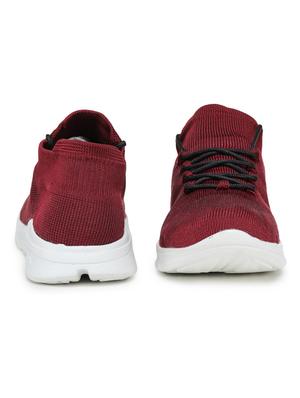 women maroon lace-up sports shoe - 18394568 - Standard Image - 5