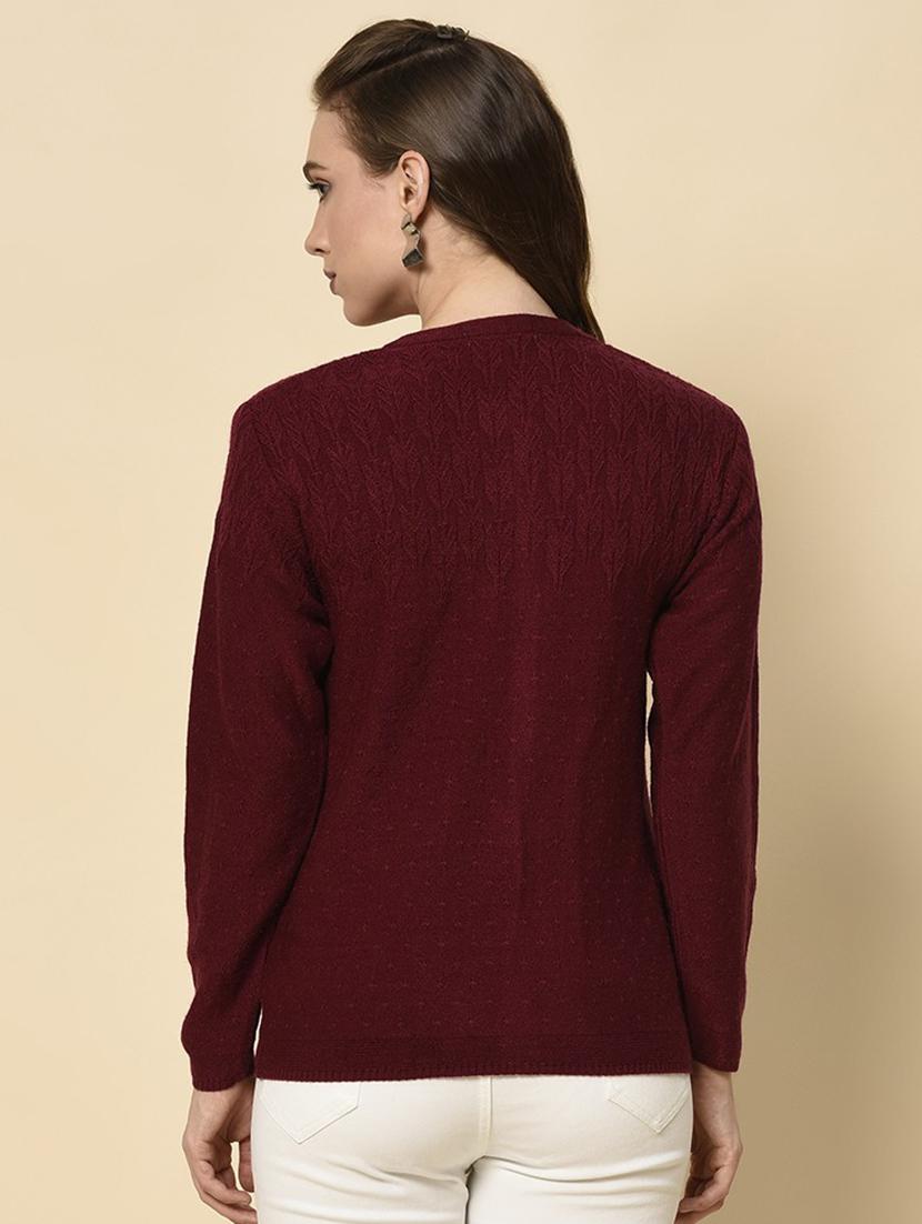 notch neck self design cardigan - 18394649 - Zoom Image - 3