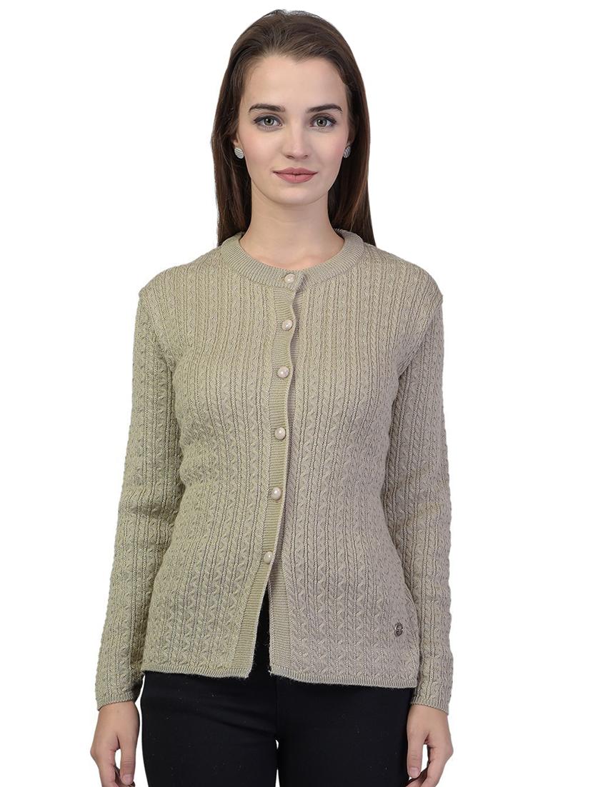 mandarin neck solid cardigan - 18394714 - Zoom Image - 1