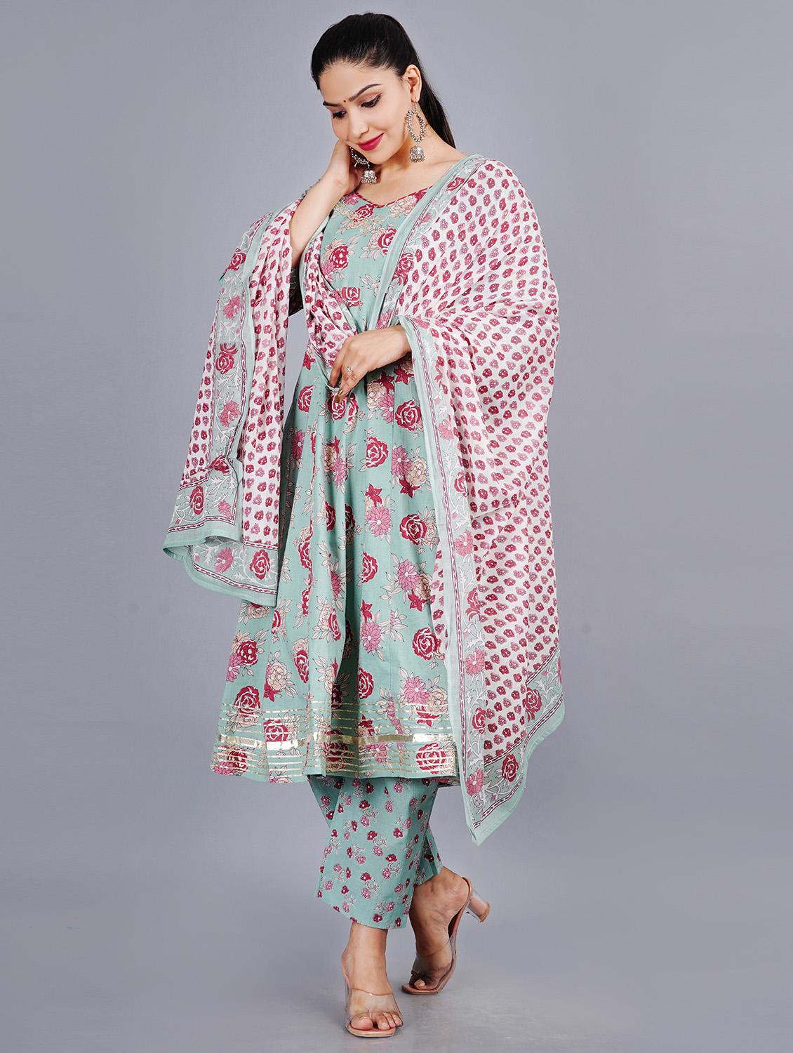 pink printed a-line kurta - 18394829 - Zoom Image - 2