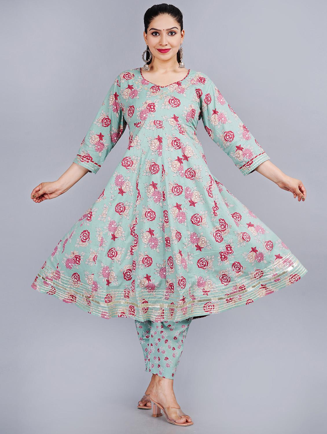 pink printed a-line kurta - 18394829 - Zoom Image - 4