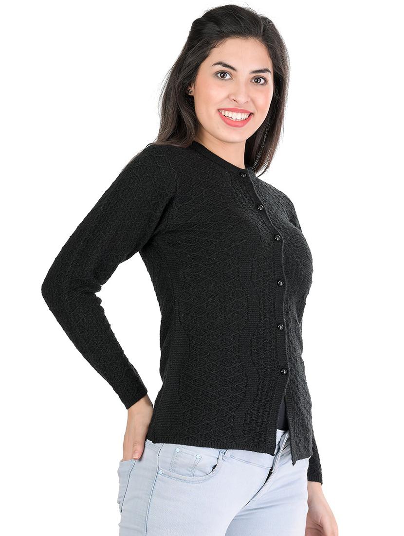 long sleeved solid cardigan - 18395001 - Zoom Image - 2